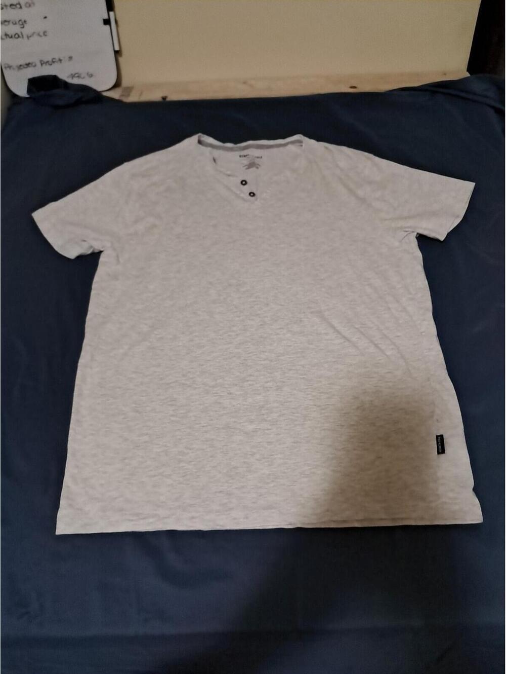 Kenneth Cole‎ NY Size Large Gray Short Sleeve Tshirt Organic Cotton Men's EUC